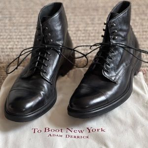 Mens To Boot New York Burkett Black Leather Boot SZ 10